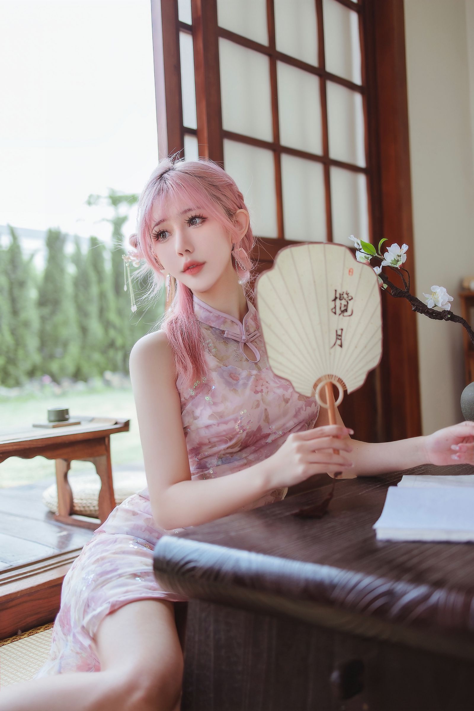 图片[5]-仙女月 粉色旗袍-COS世界
