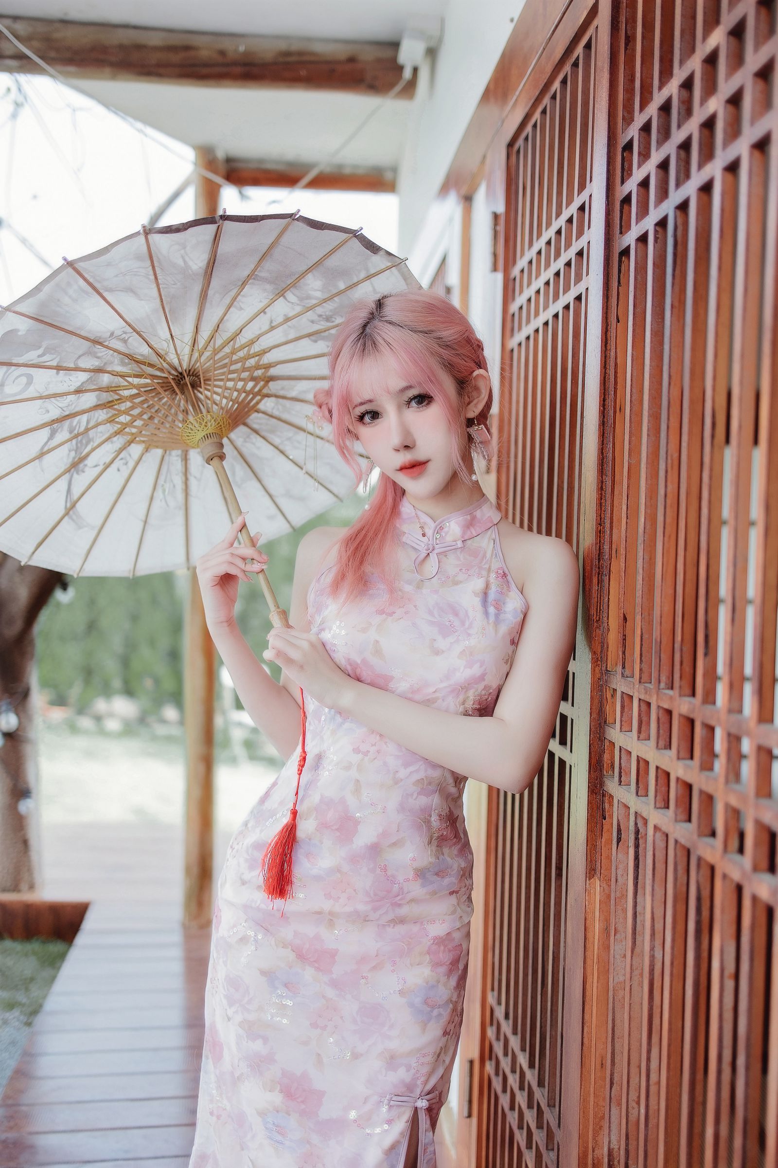 图片[4]-仙女月 粉色旗袍-COS世界