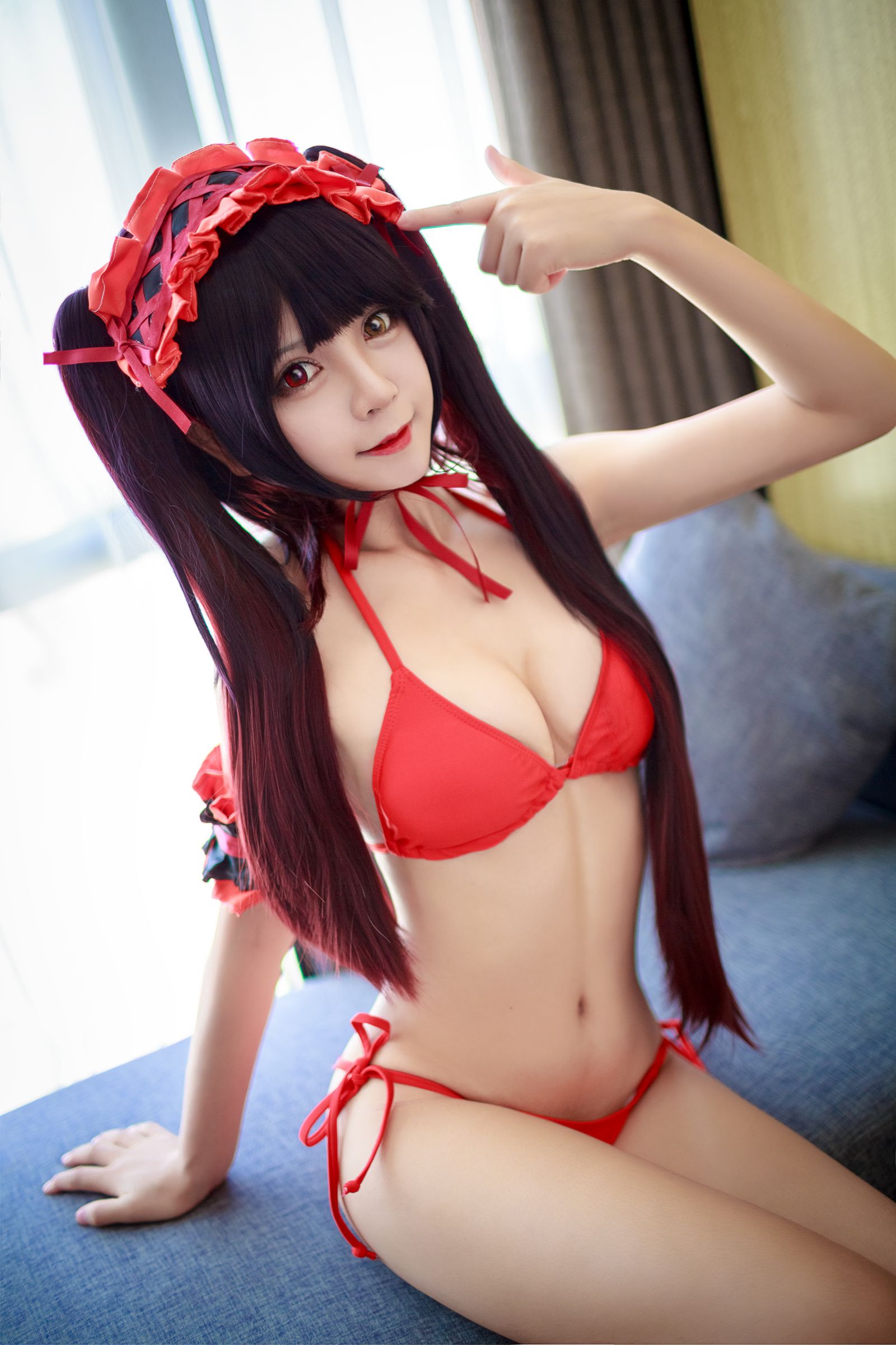 图片[2]-AkI 狂三泳装-COS世界