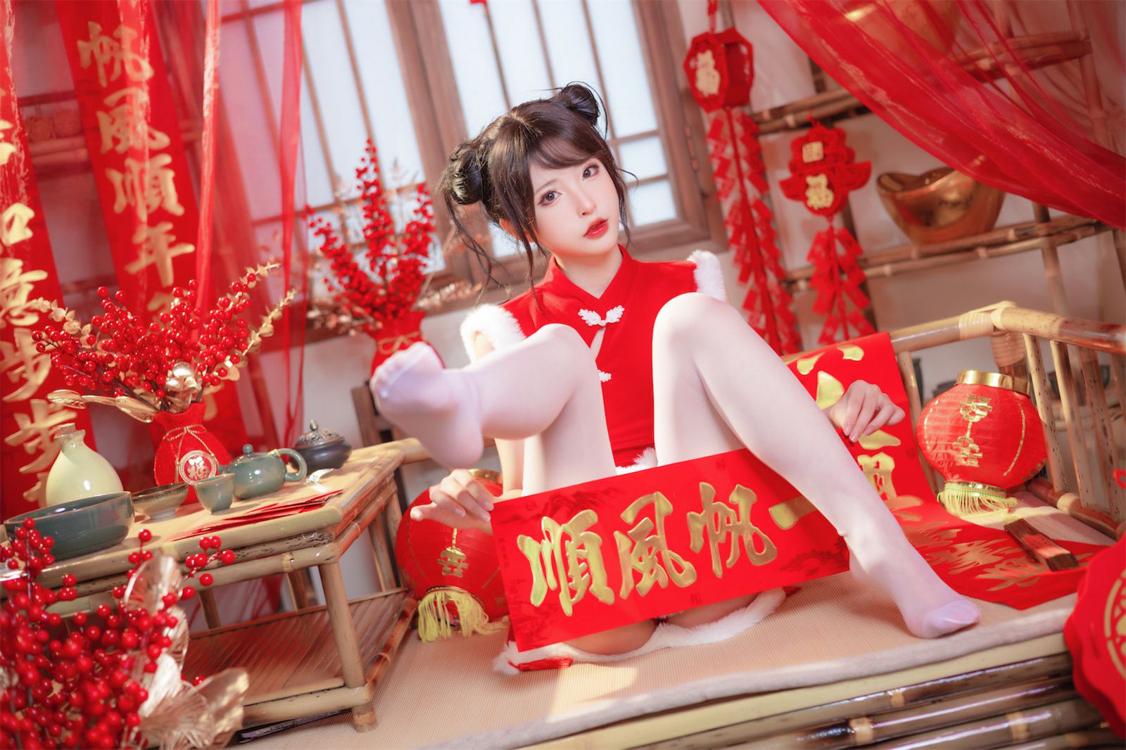 图片[3]-清水由乃 新年旗袍-COS世界
