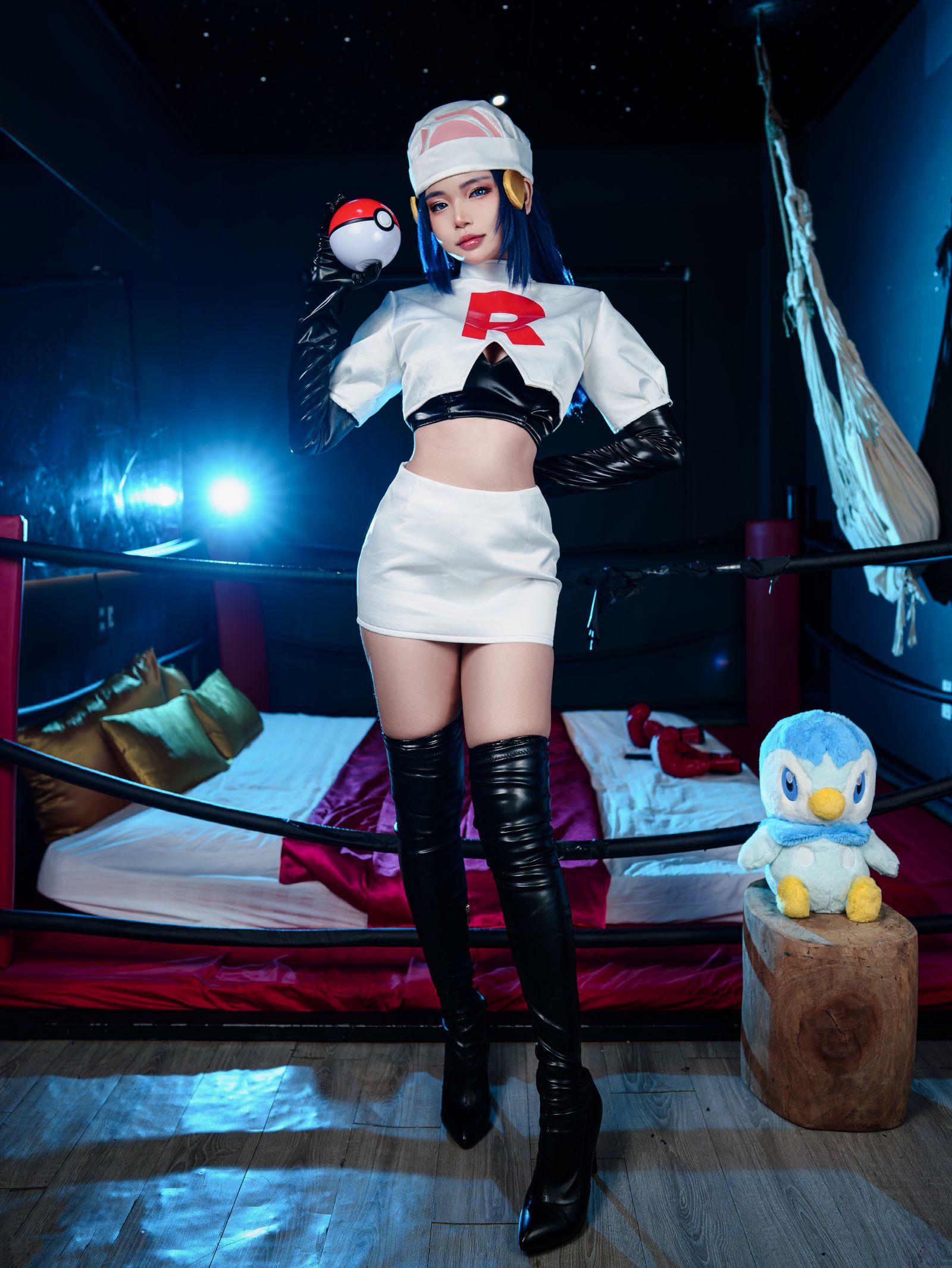 图片[2]-Dawn Pokemon in Team Rocket costume-COS世界