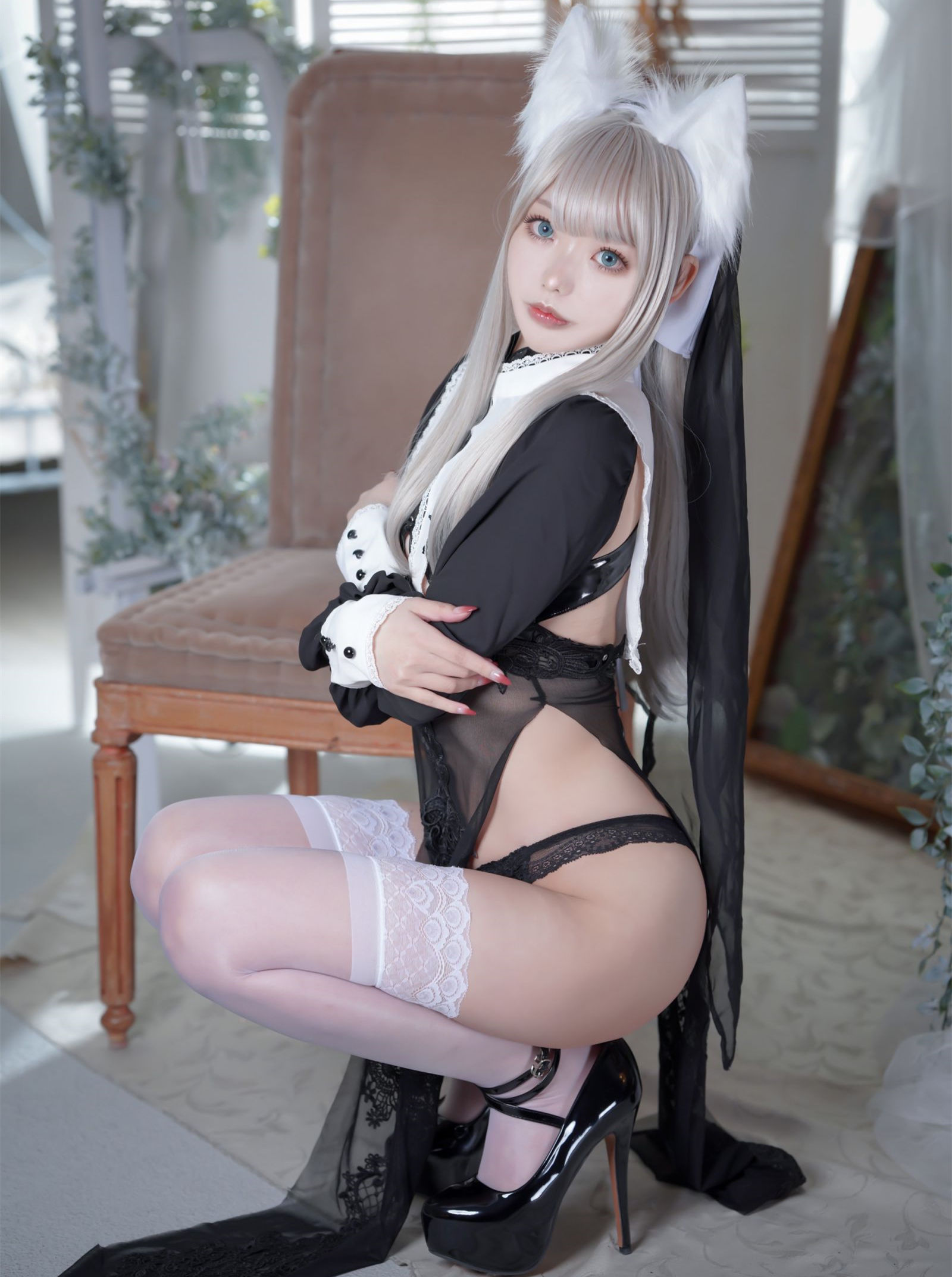 絶対領域 KEMOMIMI WHITE 修女-COS世界