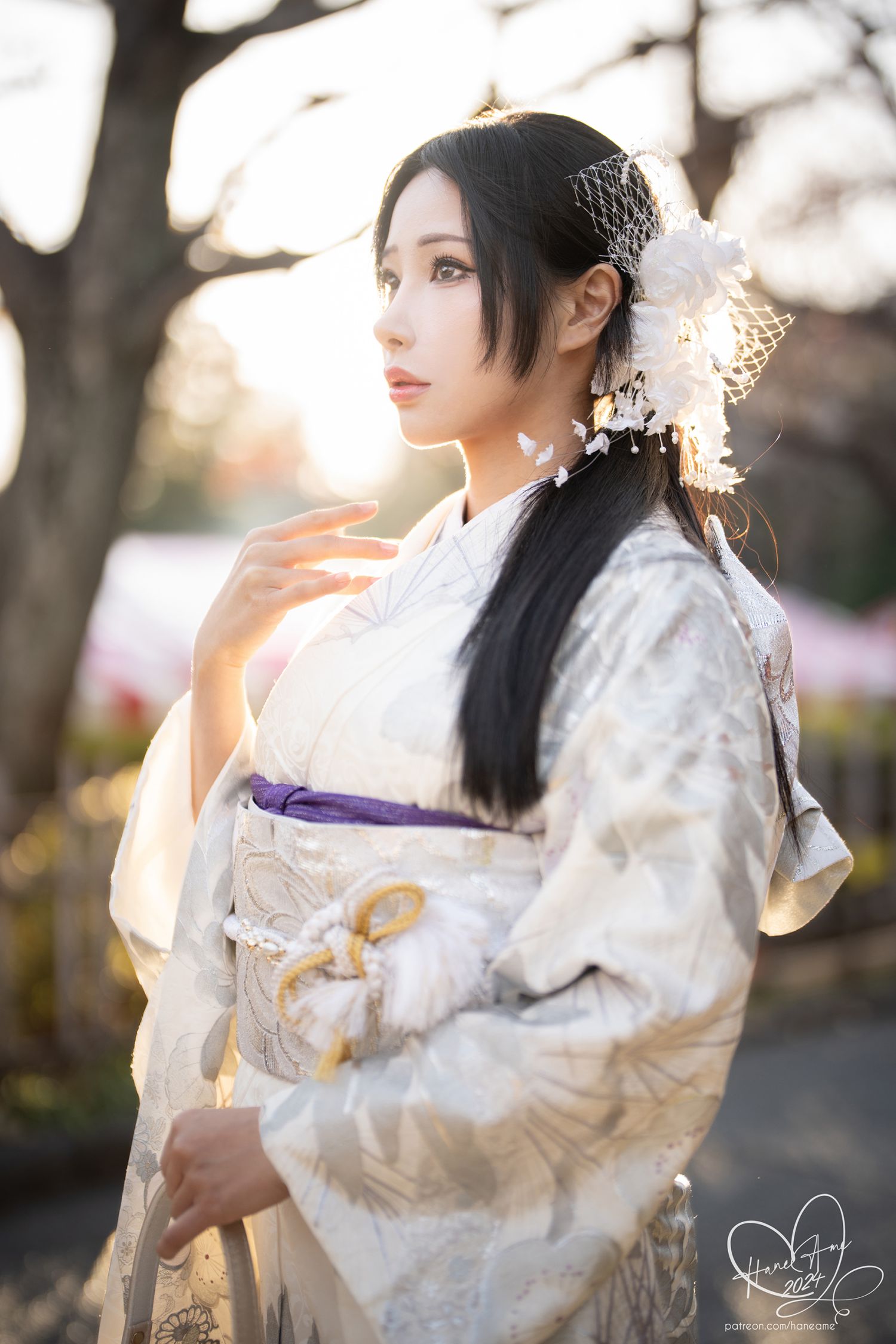 图片[3]-Original New year Silver Kimono-COS世界