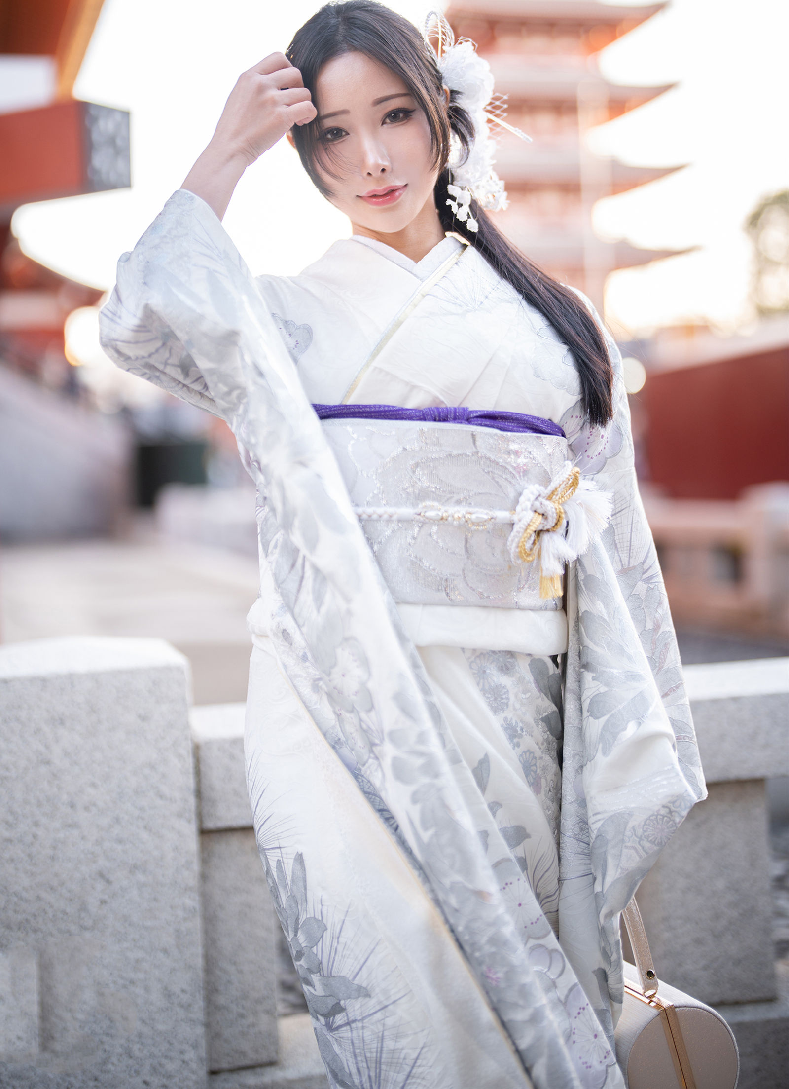 Original New year Silver Kimono-COS世界